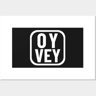 Oy Vey Meme Yiddish Exclamatory Expression Square Frame Rounded Corners Posters and Art